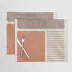 Terracotta Brown Beige Modern Minimalist Artwork Placemat Gallery Image 1