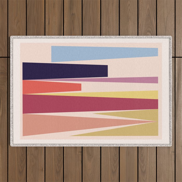 Minimal Geometric Abstraction 101 Outdoor Rug Gallery Image 1