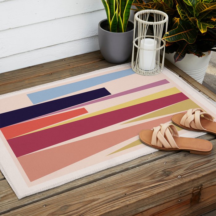 Minimal Geometric Abstraction 101 Outdoor Rug Gallery Image 2