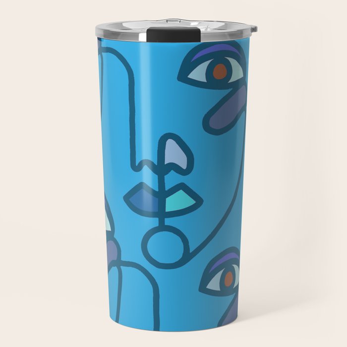 Multi Faced Sea Glass Travel Mug Gallery Image 1