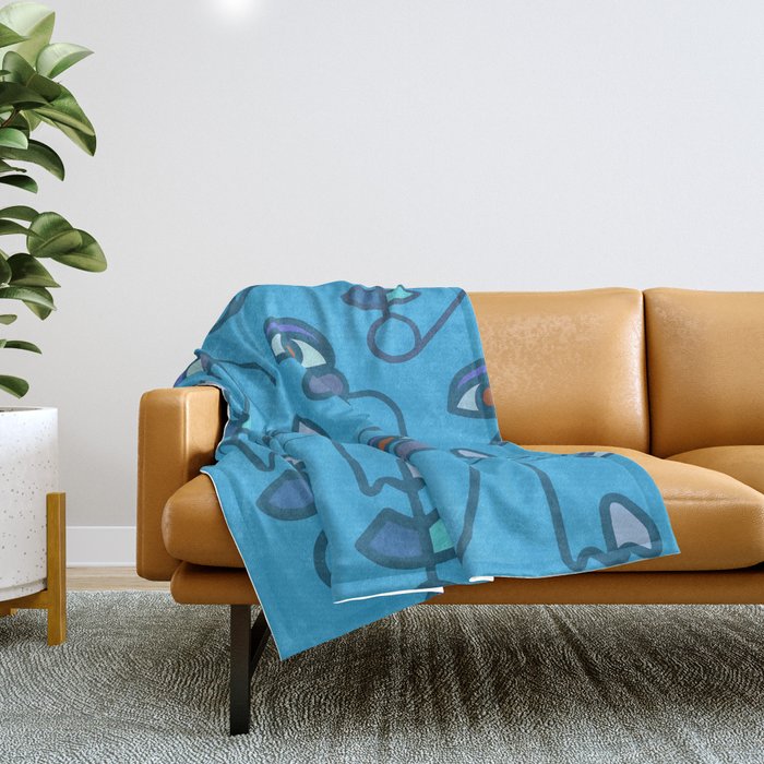 Multi Faced Sea Glass Throw Blanket Gallery Image 1