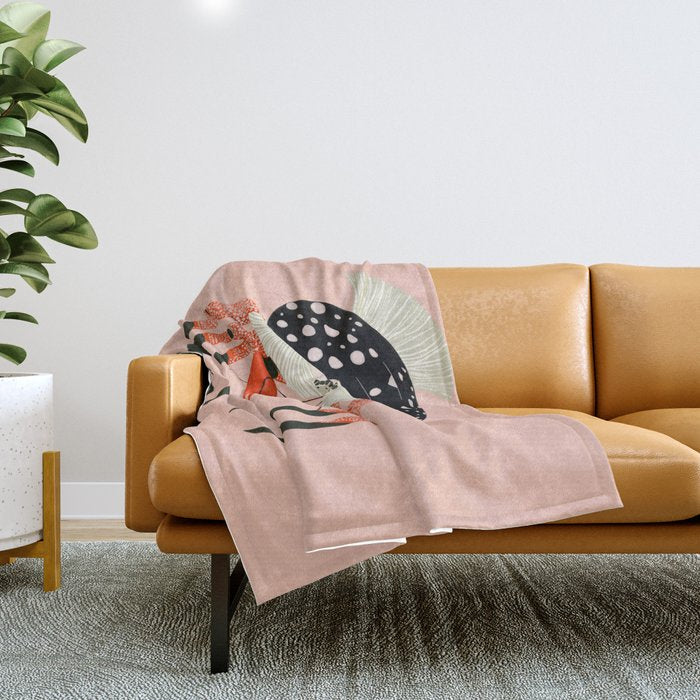 Vivid Crab Throw Blanket Gallery Image 1