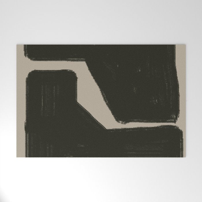Black Geometric Shapes Welcome Mat Gallery Image 1