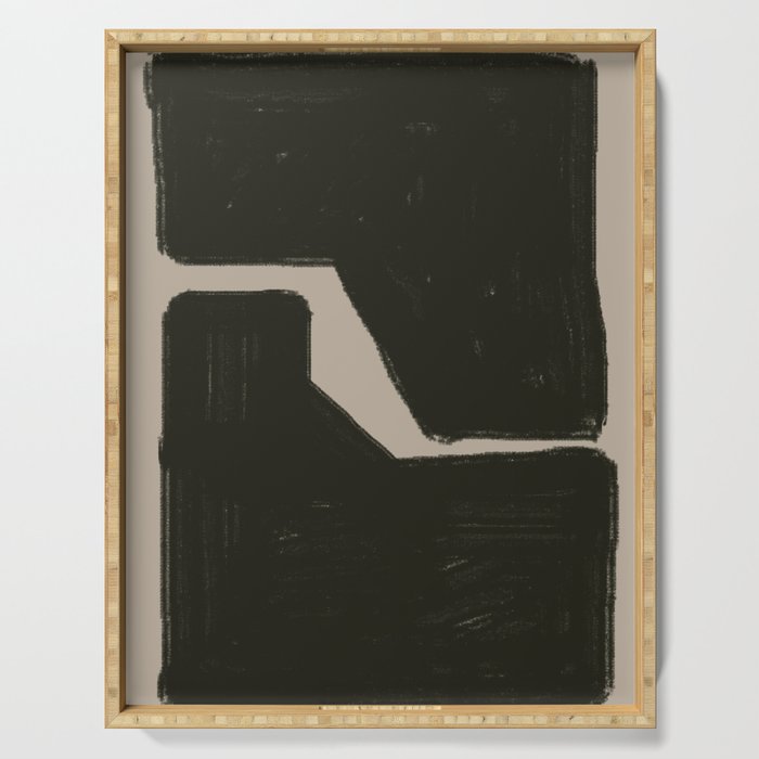Black Geometric Shapes Serving Tray Gallery Image 1