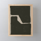 Black Geometric Shapes Mini Art Print Gallery Image 1