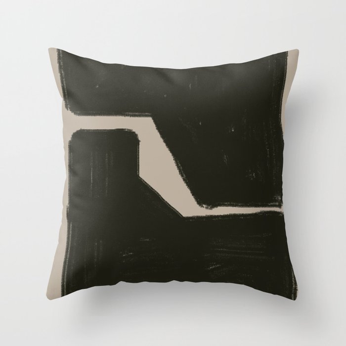 Black Geometric Shapes Throw Pillow Gallery Image 6