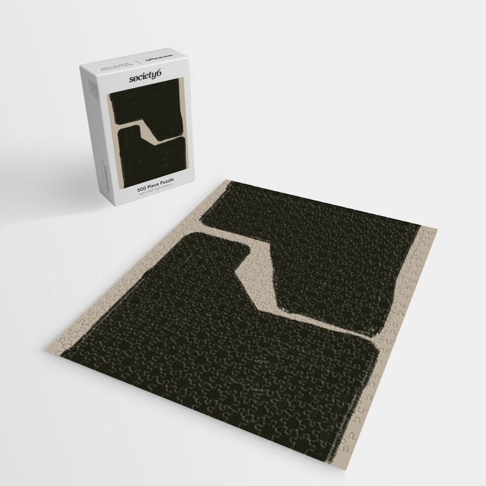 Black Geometric Shapes Jigsaw Puzzle Gallery Image 2
