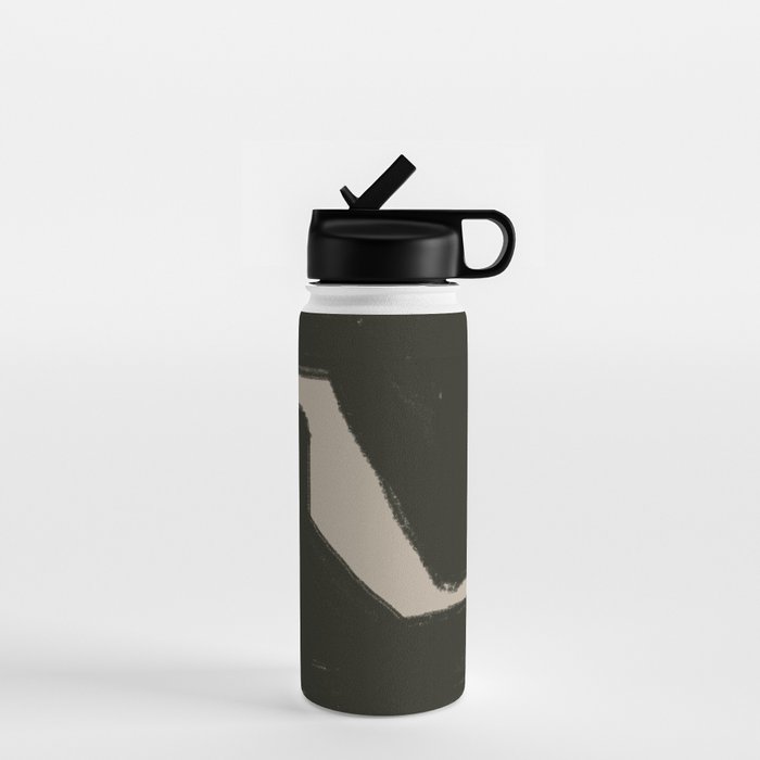 Black Geometric Shapes Water Bottle Gallery Image 1