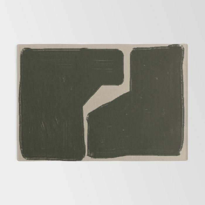 Black Geometric Shapes Rug Gallery Image 2