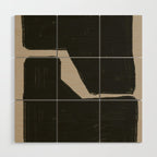 Black Geometric Shapes Wood Wall Art Gallery Image 1