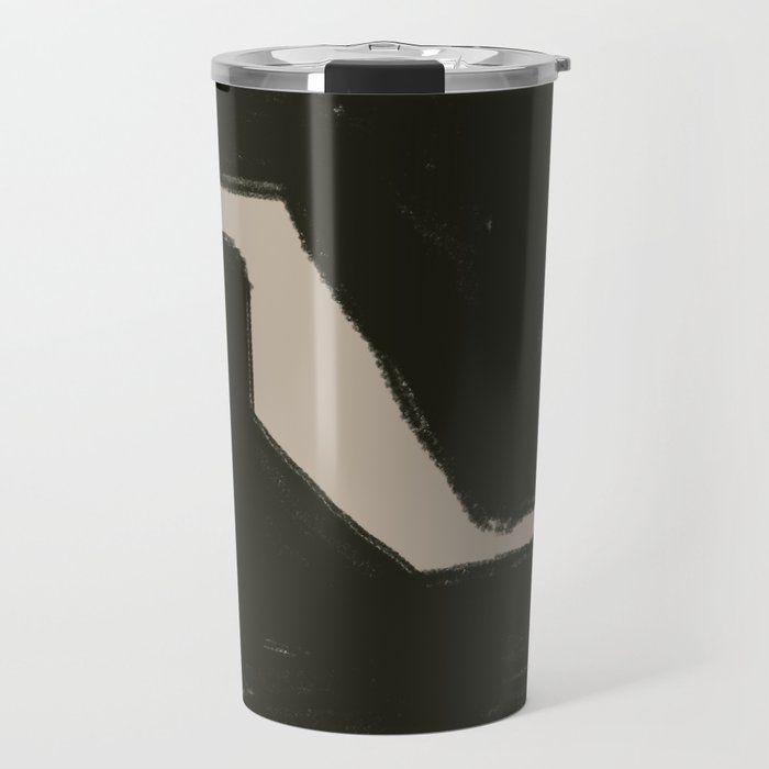 Black Geometric Shapes Travel Mug Gallery Image 1