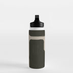 Black Geometric Shapes Water Bottle Gallery Image 3