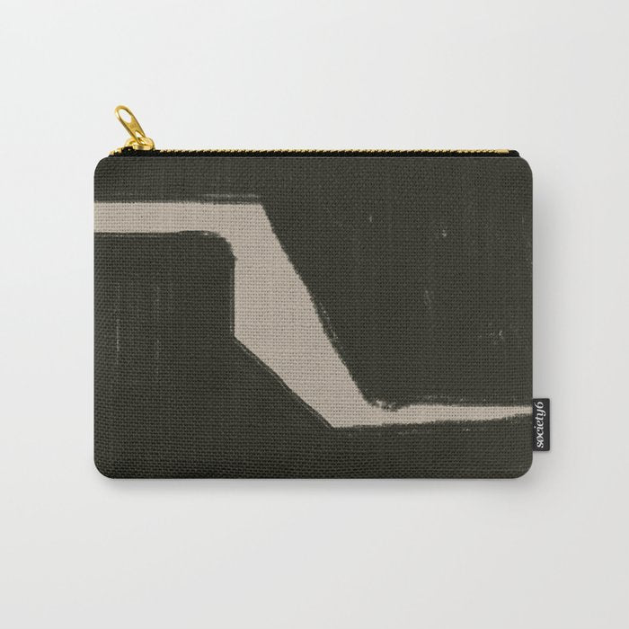 Black Geometric Shapes Carry All Pouch Gallery Image 1