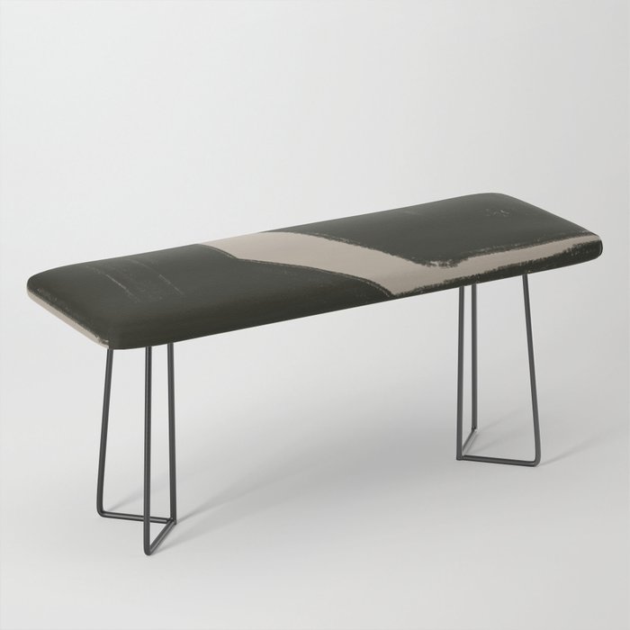 Black Geometric Shapes Bench Gallery Image 1