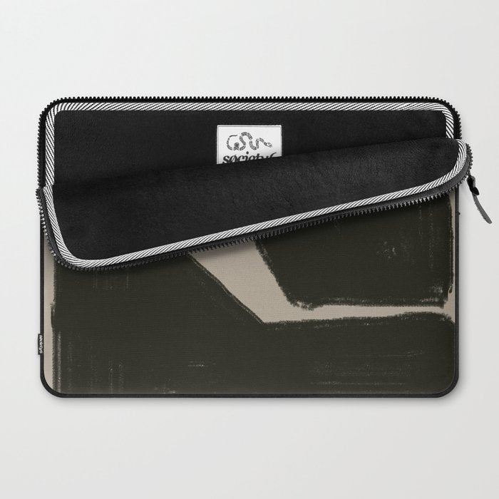 Black Geometric Shapes Laptop Sleeve Gallery Image 2