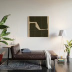 Black Geometric Shapes Wood Wall Art Gallery Image 2