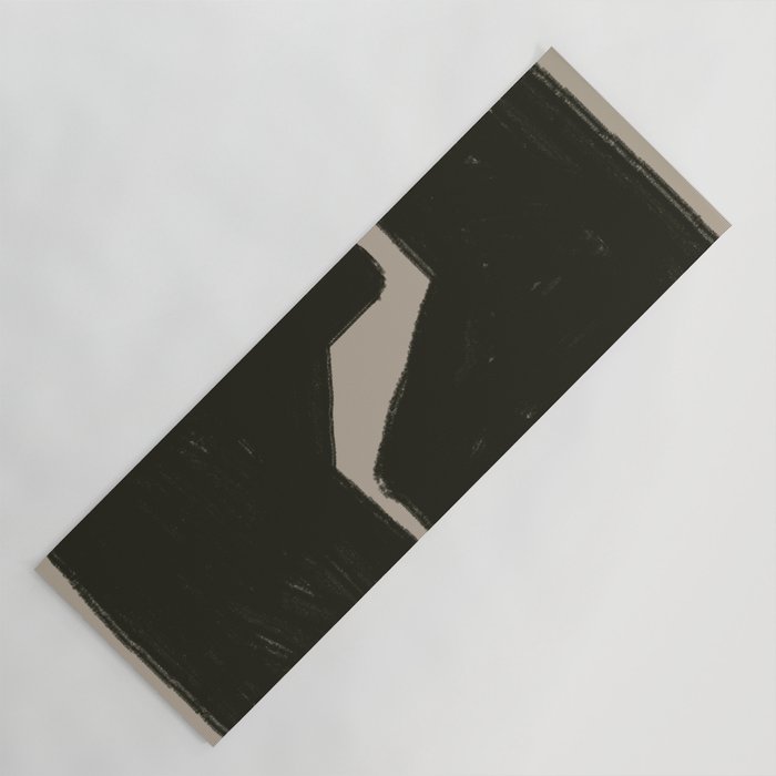 Black Geometric Shapes Yoga Mat Gallery Image 1