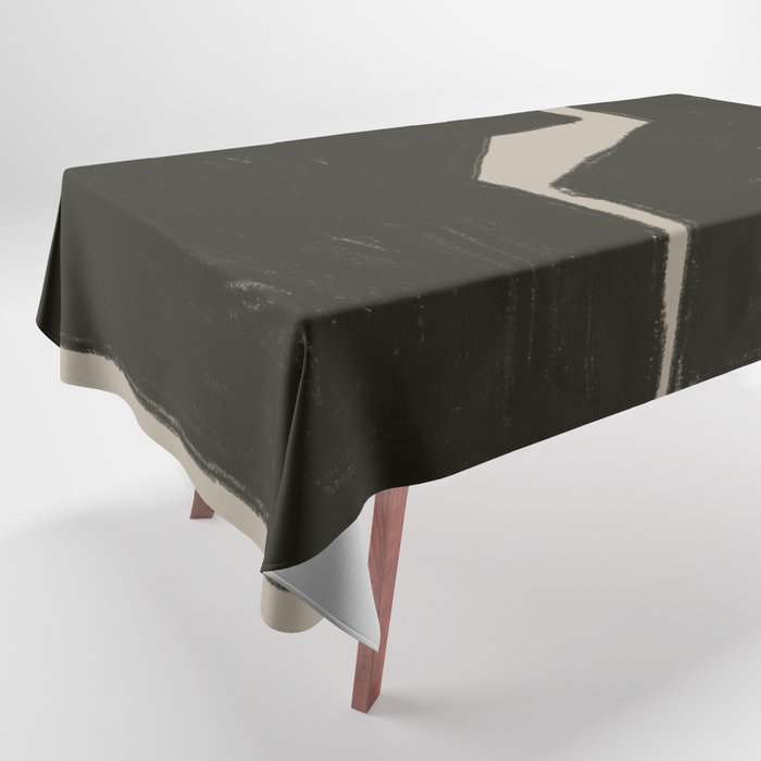 Black Geometric Shapes Tablecloth Gallery Image 1