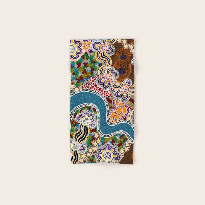 Authentic Aboriginal Art -  Bath Towel Gallery Image 1