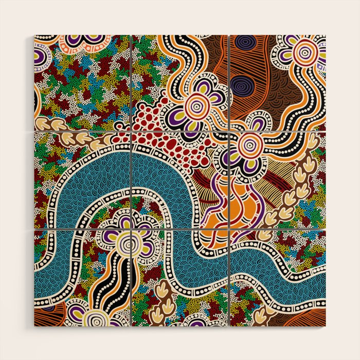 Authentic Aboriginal Art -  Wood Wall Art Gallery Image 1