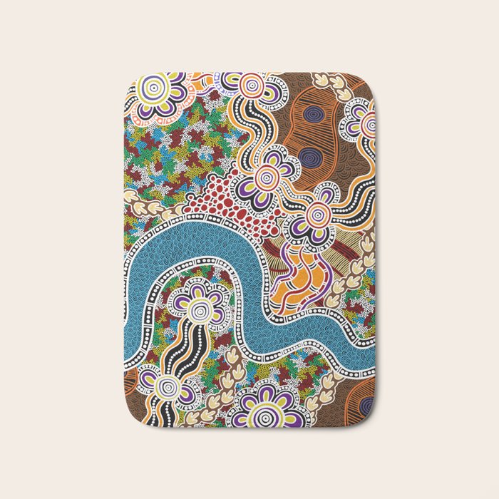 Authentic Aboriginal Art -  Bath Mat Gallery Image 1