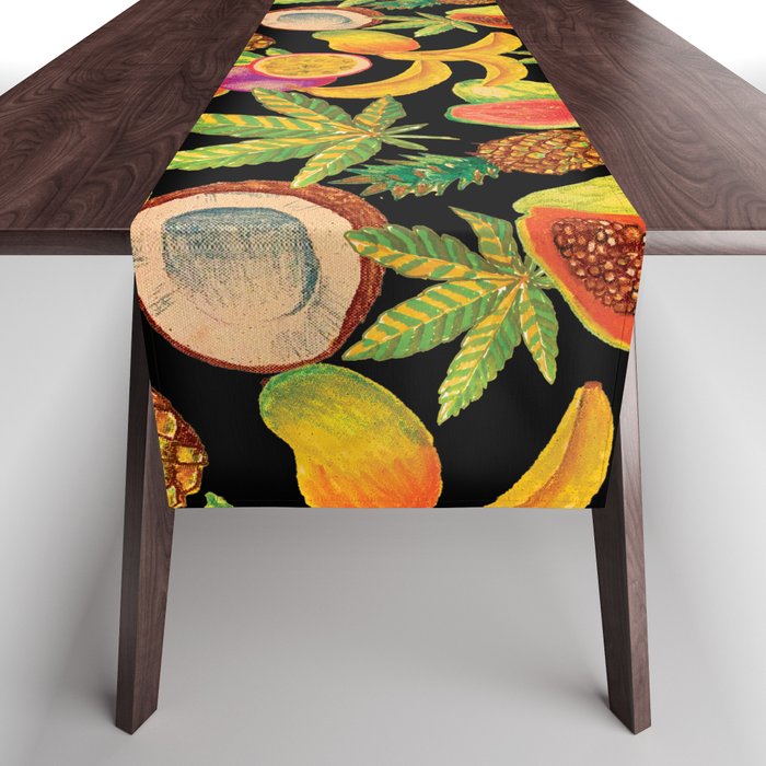 Tropical Cannabis Fruit Table Runner Gallery Image 1
