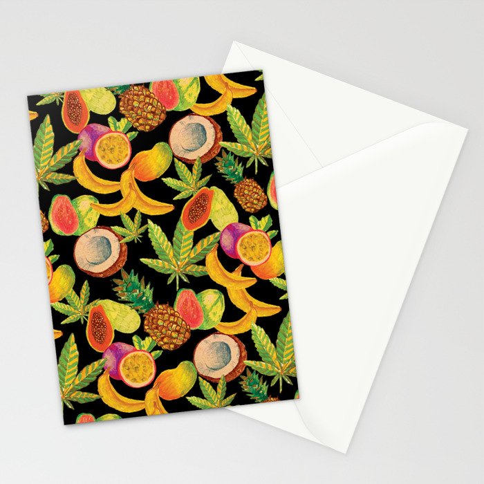Tropical Cannabis Fruit Stationery Card Gallery Image 2