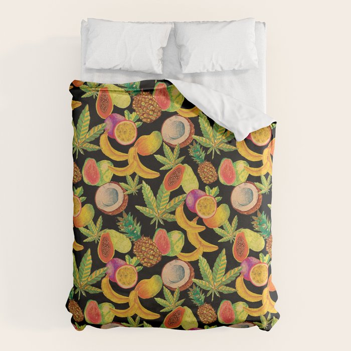 Tropical Cannabis Fruit Duvet Cover Gallery Image 6
