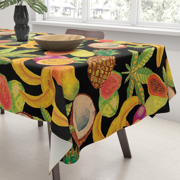 Tropical Cannabis Fruit Tablecloth Gallery Image 3