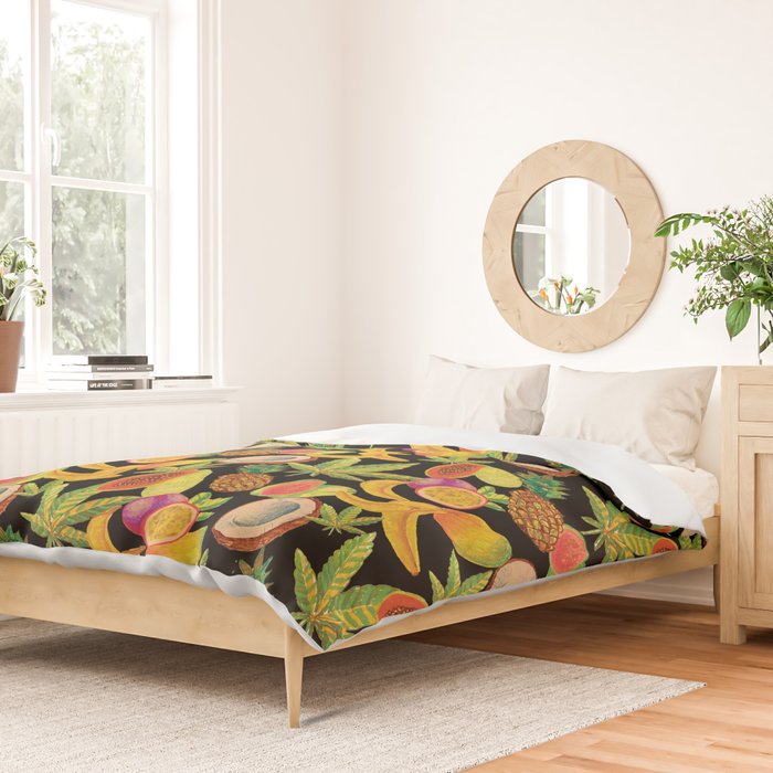 Tropical Cannabis Fruit Duvet Cover Gallery Image 2