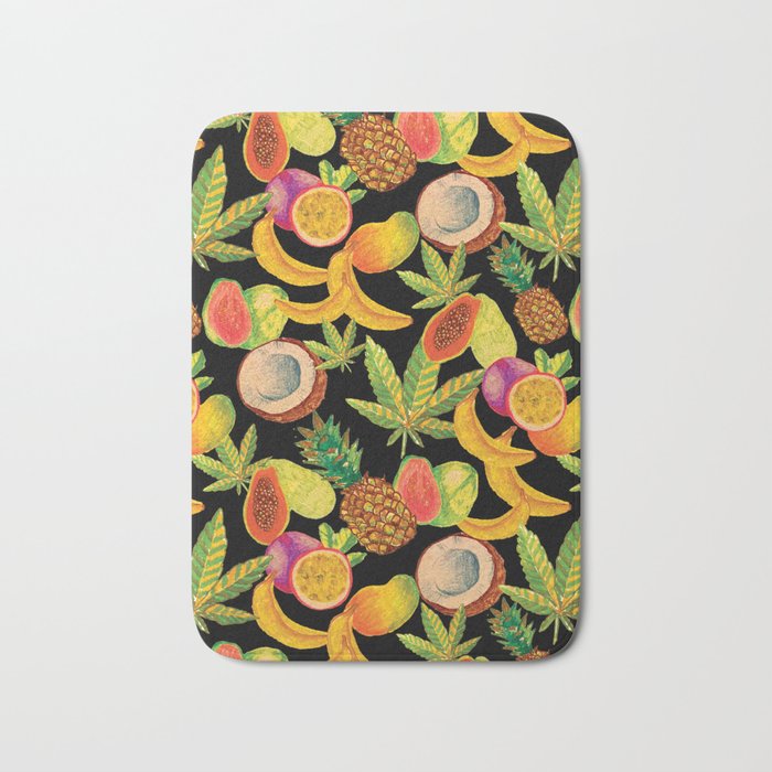 Tropical Cannabis Fruit Bath Mat Gallery Image 1