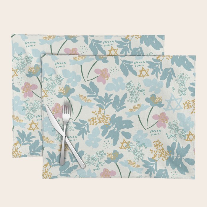 Floral Star of David Placemat Gallery Image 1