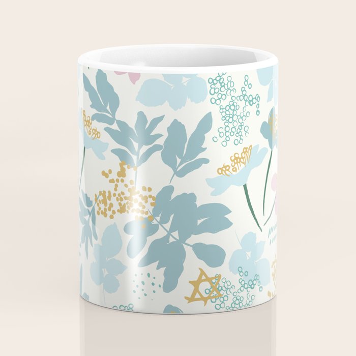 Floral Star of David Coffee Mug Gallery Image 4