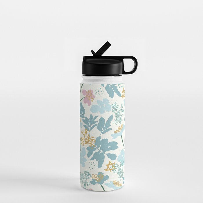 Floral Star of David Water Bottle Gallery Image 1