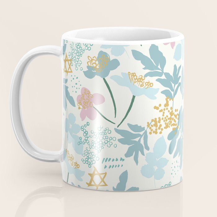 Floral Star of David Coffee Mug Gallery Image 3