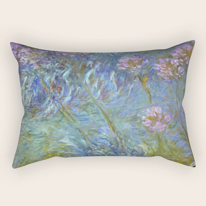 Agapanthus by Claude Monet Rectangular Pillow Gallery Image 2