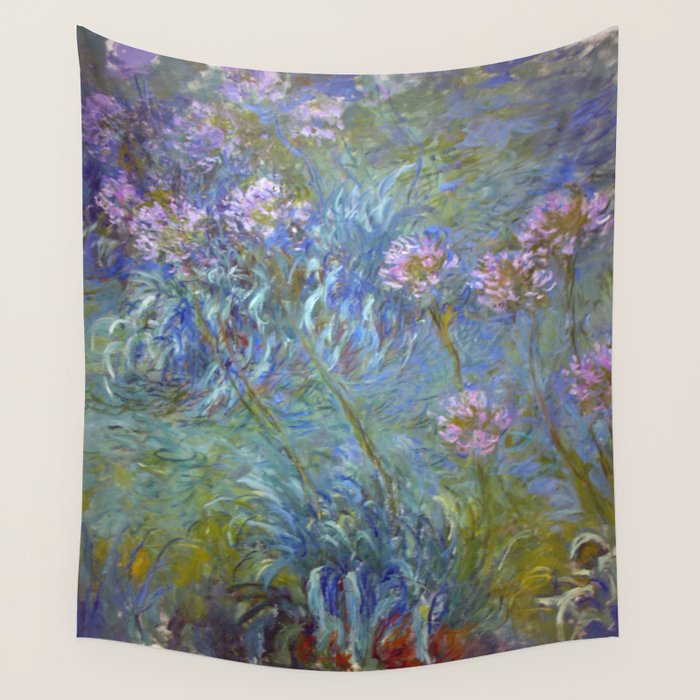 Agapanthus by Claude Monet Wall Tapestry Gallery Image 1