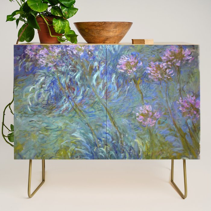 Agapanthus by Claude Monet Credenza Gallery Image 1