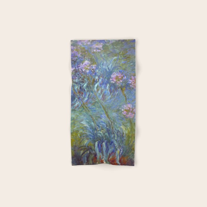 Agapanthus by Claude Monet Bath Towel Gallery Image 1