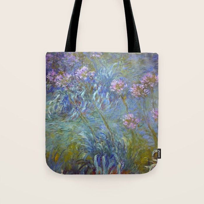 Agapanthus by Claude Monet Tote Bag Gallery Image 1