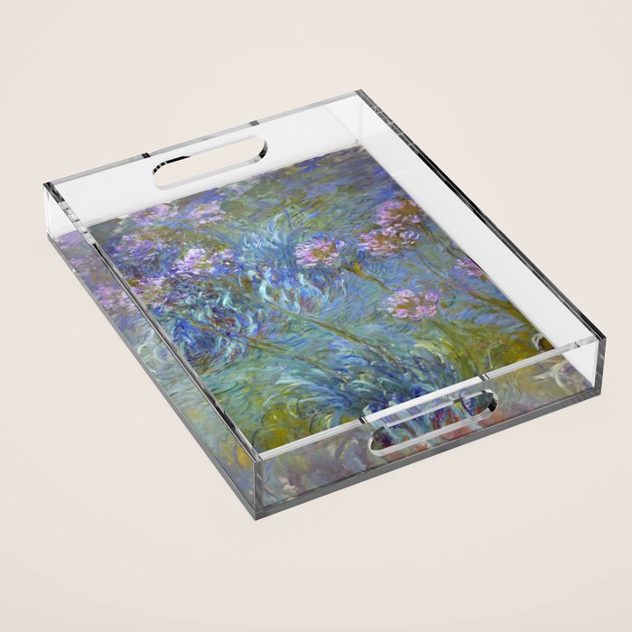 Agapanthus by Claude Monet Acrylic Tray Gallery Image 1