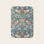 William Morris Strawberry Thief Blue 1883 Vintage Botanical Pattern Bath Mat Gallery Image 1