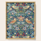 William Morris Strawberry Thief Blue 1883 Vintage Botanical Pattern Serving Tray Gallery Image 1