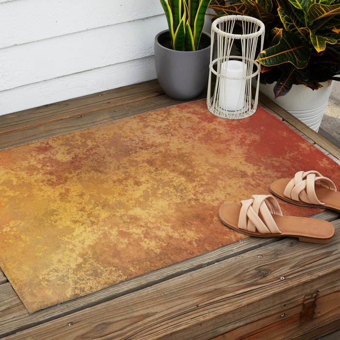 Rusted Copper and Gold Outdoor Rug Gallery Image 2