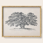 Wide Oak Tree Sketch Serving Tray Gallery Image 1