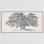 Wide Oak Tree Sketch Desk Mat Gallery Image 3