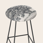 Wide Oak Tree Sketch Stool Gallery Image 2