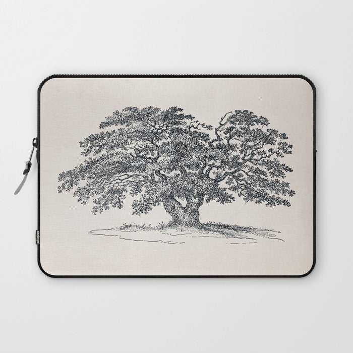 Wide Oak Tree Sketch Laptop Sleeve Gallery Image 1