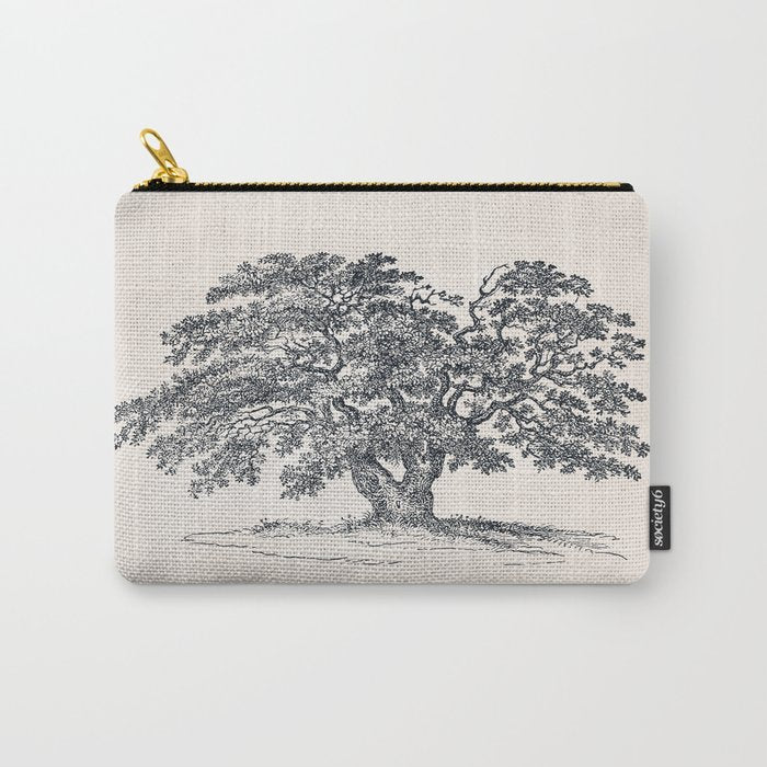 Wide Oak Tree Sketch Carry All Pouch Gallery Image 1
