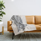 Wide Oak Tree Sketch Throw Blanket Gallery Image 1